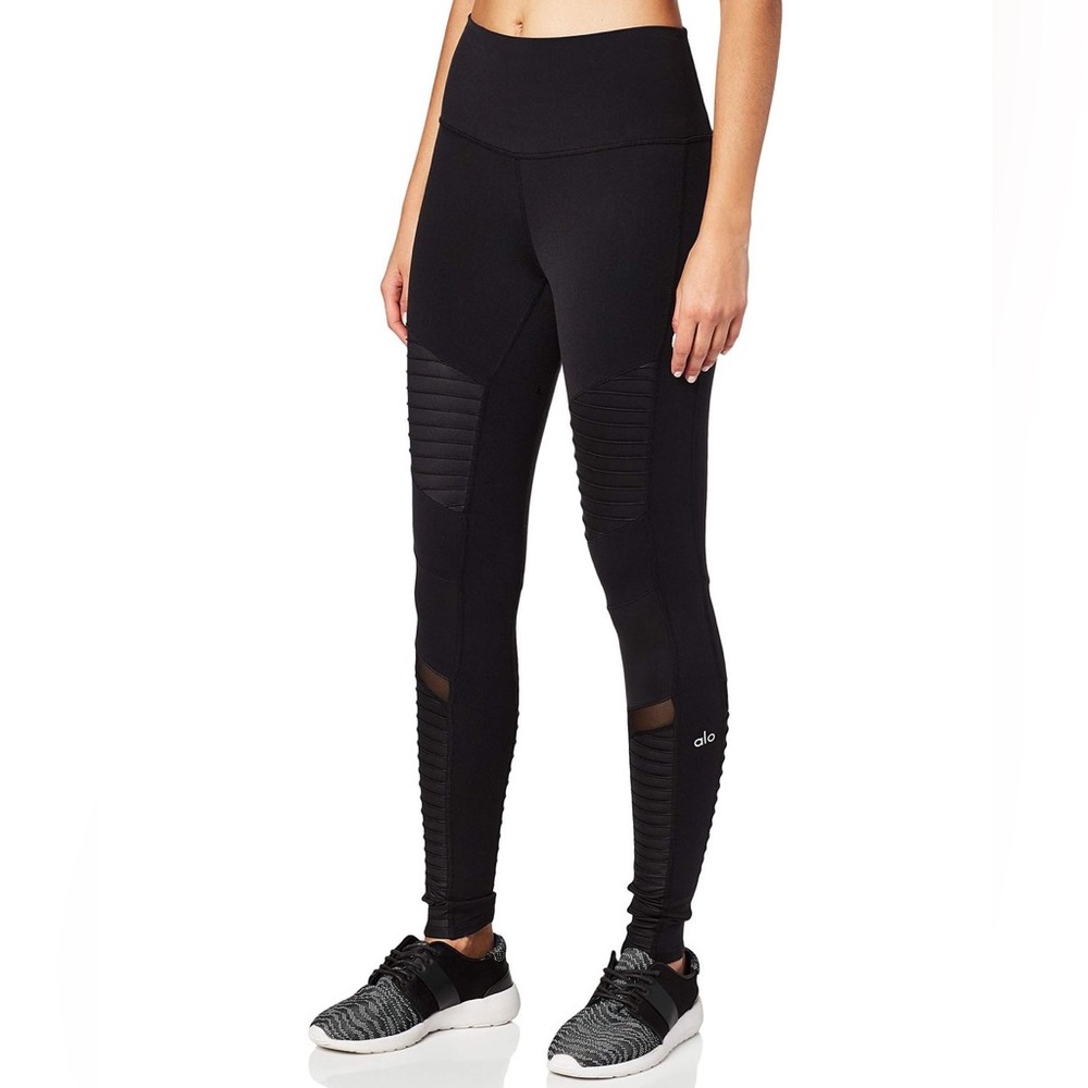 Alo Yoga High Waisted Black Moto Leggings Size S